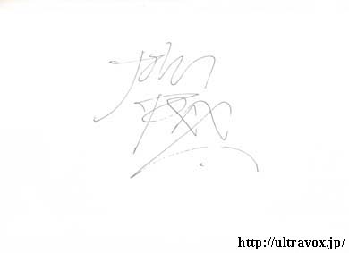 John Foxx Autograph 2003